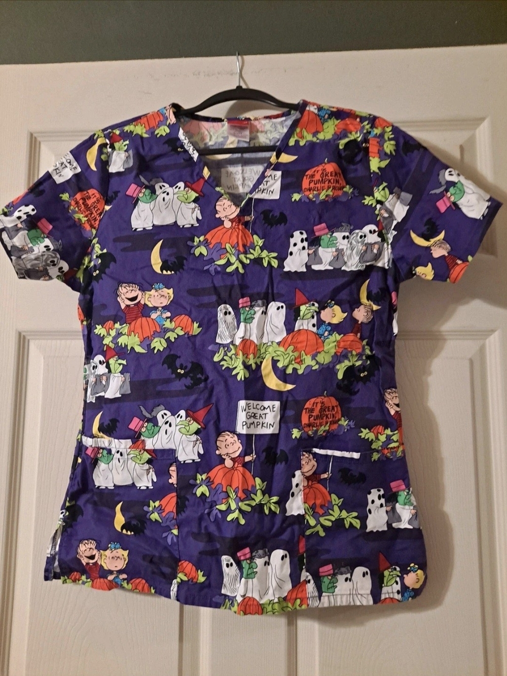 The Great Pumpkin Medical Scrub Top